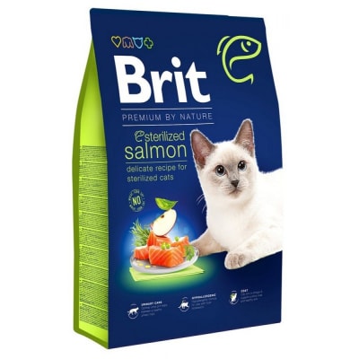 BRIT PREMIUM CAT ADULTO SALMON 8KG
