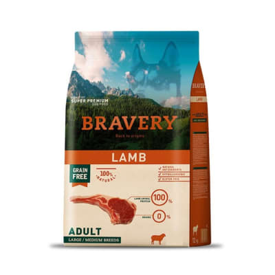 BRAVERY LAMB ADULT LARGE/MEDIUM 12 KG1