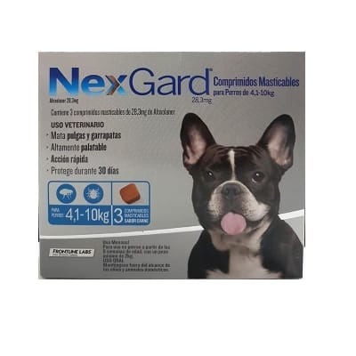 NEXGARD 28.3MG 4.1A10KG 3 COMPRIMIDOS