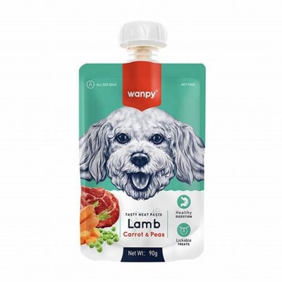 WANPY MEAT PASTE DOG LAMB CARROT PEA 90GR