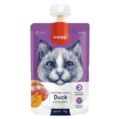 WANPY MEAT PASTE CAT DUCK Y PUMPKIN 90GR1