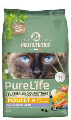 PRO NUTRITION PURE LIFECHICKEN  STERILIZED CAT 2KG