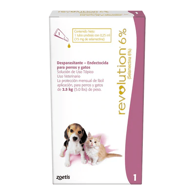 REVOLUTION CACHORRO PERRO Y GATO 2.5 KG