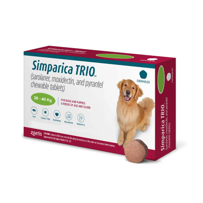 SIMPARICA TRIO 20 A 40KG 1COMP