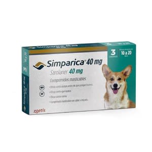 SIMPARICA 40 MG 10 A 20KG 3COMP