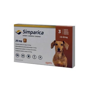SIMPARICA 20MG 5A10KG 3COMP