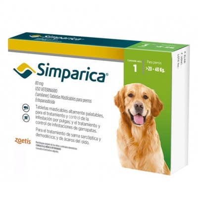 SIMPARICA 80MG 20A40KG 1COMP