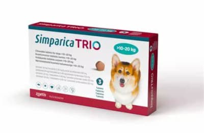 SIMPARICA TRIO 10 A 20KG 3COMP
