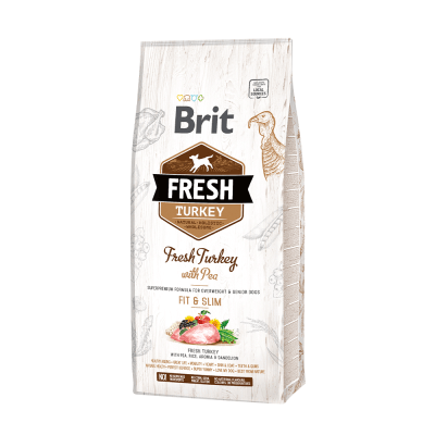 BRIT FRESH TURKEY WITH PEA LIGHT FIT & SLIM 12KG