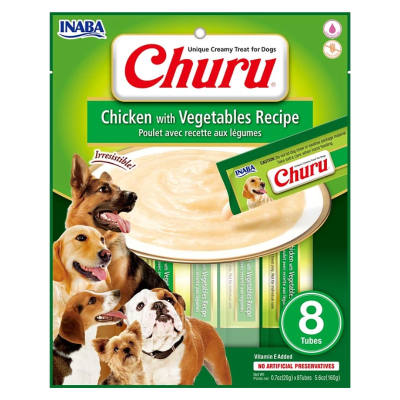 CHURU CHICKEN WITH VEGETABLES RECIPE PERRO  8 TUBES