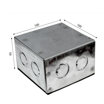 Caja Metalica 100X100X65MM con tapa
