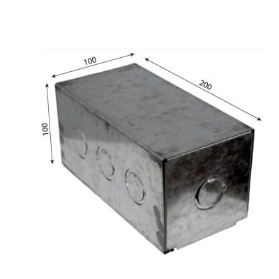 Caja Metalica 200X100X100MM con tapa