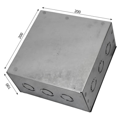 Caja Metalica 200X200X100MM con tapa