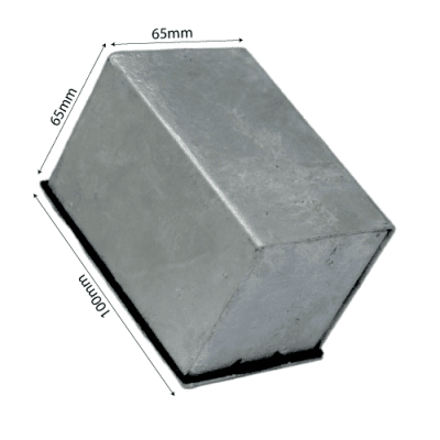 Caja Metalica Galv 100X65X65 lisa