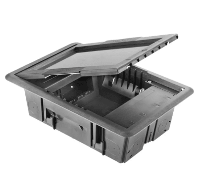 CAJA DE PISO 10 MODULOS CON KIT SOPORTE