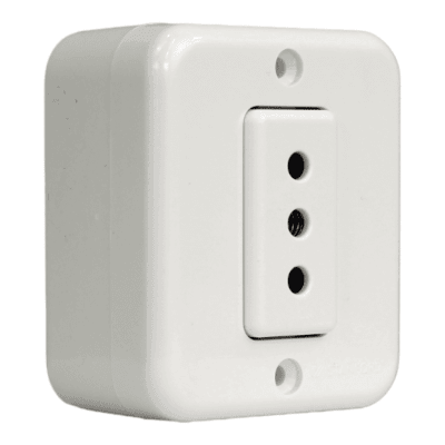 CASQUETE TOMA CORRIENTE SIMPLE 10A