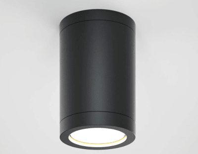FOCO S/P GU10 FIJO NEGRO IP44