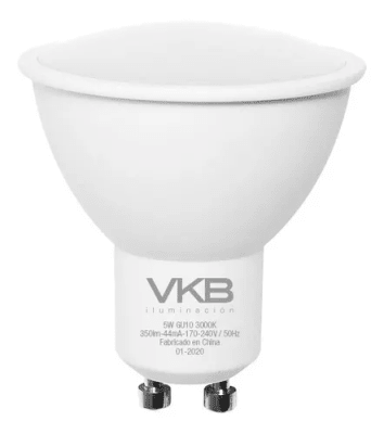 Ampolleta LED GU10 5W 3000K VKB