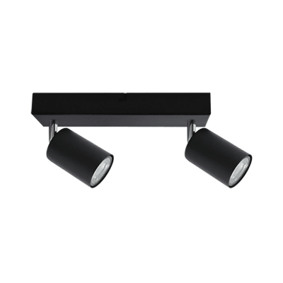 Aplique Deco Plus 2XGU10 NEGRO