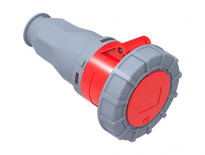 Macho Industrial Volante 380V 32A 3P+T IP67 L/H