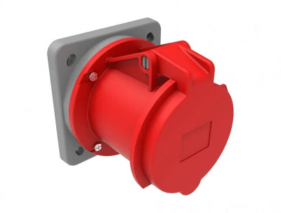Hembra Industrial Embutido 380V 63A 3P+N+T IP44 L/H BEMIS
