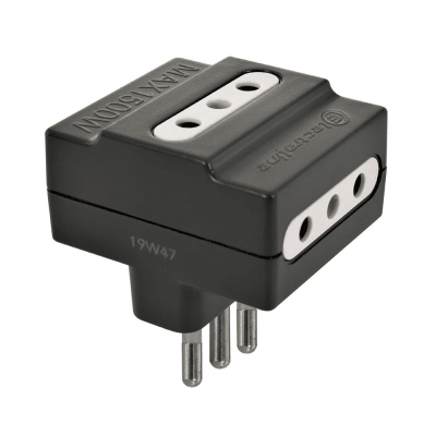 Adaptador Triple 10A 2p+t Negro STANFORD
