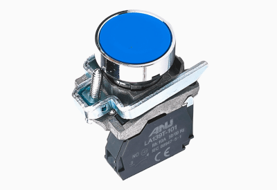 PULSADOR METALICO AZUL 22M NO ANU