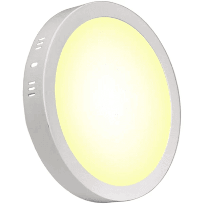 Panel Redondo Sobrepuesto 18W 3000K