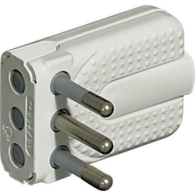 Enchufe Volante Macho 10A 2P Blanco Bticino (E34)