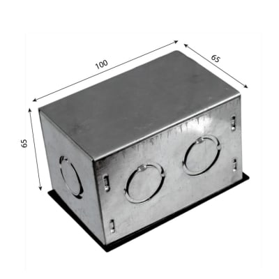 Caja Metalica 100X65X65MM con tapa