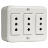 CASQUETE TOMA CORRIENTE TRIPLE 10A1