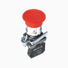 PULSADOR HONGO METALICO ROJO 40MM C/ENGANCHE +NC ANU1