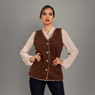 CHALECO OLIVIA MARRÓN1