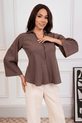 BLUSA FIORELLA MARRÓN1