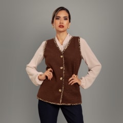 CHALECO OLIVIA MARRÓN