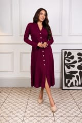 VESTIDO CAYETANA BORGOÑA