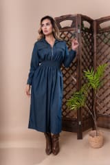 VESTIDO ARIANA AZUL ACERO