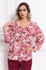 BLUSA CATALINA ROSA BORGOÑA