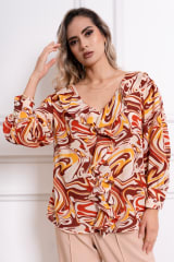 BLUSA CATALINA DORADO PRINT