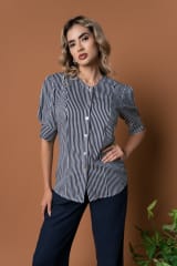 BLUSA LIORA AZUL RAYAS