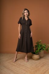 VESTIDO VICTORIA MARRÓN