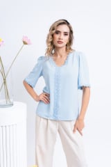 BLUSA CELESTIA CELESTE