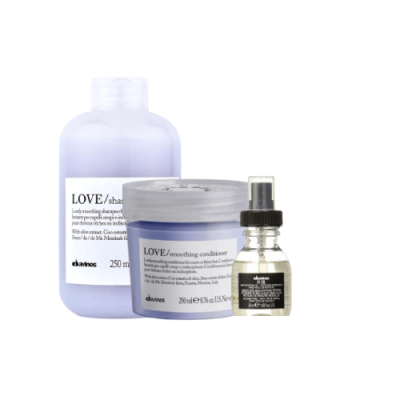 Davines Love Smoothing Set Shampoo + Acondicionador + OI Oil Control Frizz