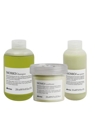 Davines Momo Pack Completo Shampoo 250 ml + Acondicionador 250 ml + Hair Potion 150 ml Cabello Seco