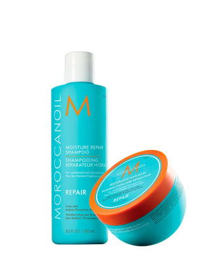 Moroccanoil Pack Reparador Cabello Debilitado Shampoo Repair 250 ml + Mascarilla Repair 250 ml