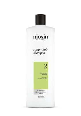 Nioxin Sistema 2 Shampoo Cabello Natural con Adelgazamiento Avanzado 1000 ml