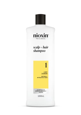 Nioxin Sistema 1 Shampoo Cabello Natural con Adelgazamiento Leve 1000 ml