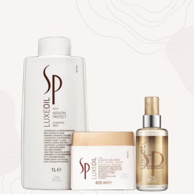Wella Professionals SP Luxe Oil Pack XL Shampoo 1000 ml + Mascarilla 400 ml + Elixir 100 ml