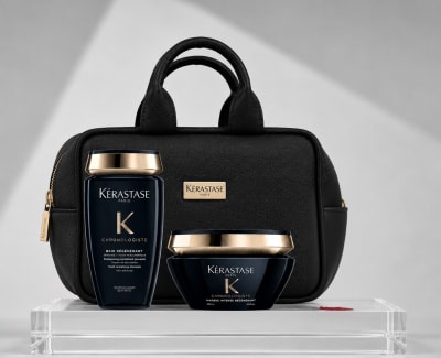 KERASTASE Chronologiste pack revitalización y nutrición profunda shampoo 250 ml + mascarilla 200 ml + Neceser