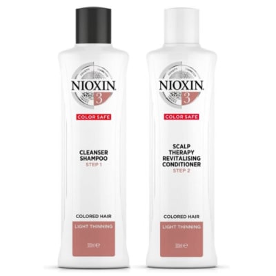 Nioxin Sistema 3 Dúo Shampoo + Acondicionador 1000 ml Pack Cabello Fino con Color